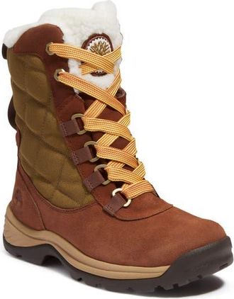 Timberland White Ledge Waterproof Snow Boot in Medium Brown Suede at Nordstrom, Size 6.5