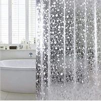 OEM 12 Ganchos Antimoho Para Ducha, Cortina De Ducha 3d Antimoho De Eva, Cortina De Ducha Transparente, Impermeable Y Antibacteriana, Para Ba&ntilde;era Y Ba&ntilde;o