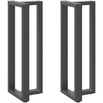 vidaXL Patas Para Mesa De Bar En Forma De T (2 Unidades), Antracita, 40 X 35 X (110-111) Cm, Acero Vidaxl