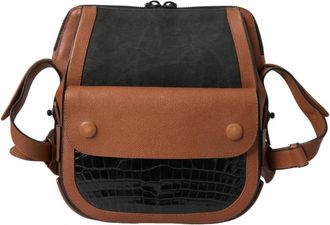 Balenciaga Elegante Krokodil Crossbody Tas - Dames - Schoudertassen - Zwart - ONE Size - Leer - Tassen