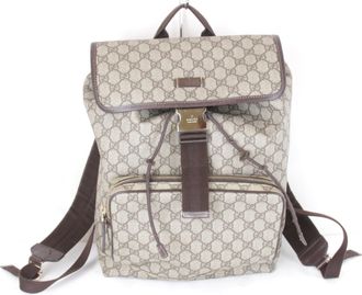 Gucci Gg Plus Beige Gg Plus Backpack (Pre-Owned)