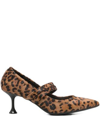 Marc Ellis Pumps a punta con stampa leopardata - Marrone