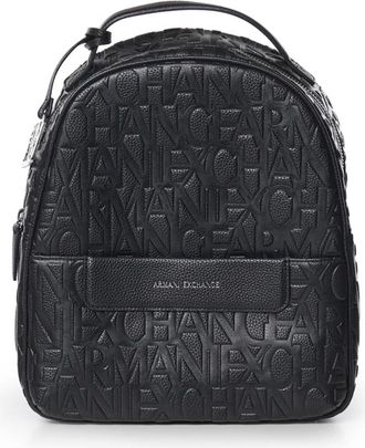 A|X Armani Exchange Mochila de piel sint&eacute;tica granulada - Bags - Mujer - Negro - ONE SIZE