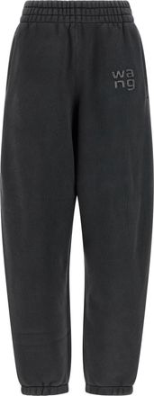 Alexander Wang Hotfix Logo Pantaloni Nero-Donna