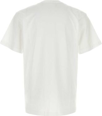 Moschino Mens White Cotton T-Shirt Fantasiabianco Exterior Exterior: T-shirts And Polos