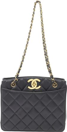 Chanel Borsa a spalla trapuntata con catena anni 2010 - Nero