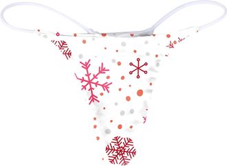 Generic Xmas Graphic Underwear for Women G String Sexy Comfor Christmas Panties Tummy Control Breathable Soft Underpants Thongs Merry Christmas Ladies Underwe