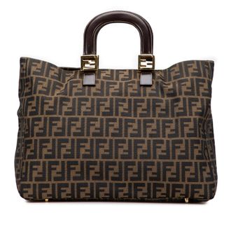 Fendi Logo Print Tote Bag
