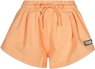 Msgm Katoenen Elastische Taille Shorts - Dames - Bermuda - Oranje - S - Katoen - Korte Broeken