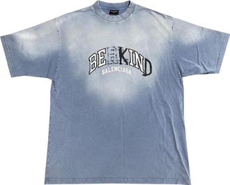 Balenciaga BE KIND Crewneck T-shirt Blue 764235TPVD54313