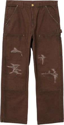 Bows & Arrows Gerafelde broek met opgestikte zak - Bruin