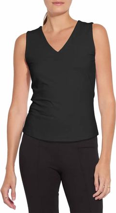 Lyss&eacute; ntials V-Neck Shell Top In Black