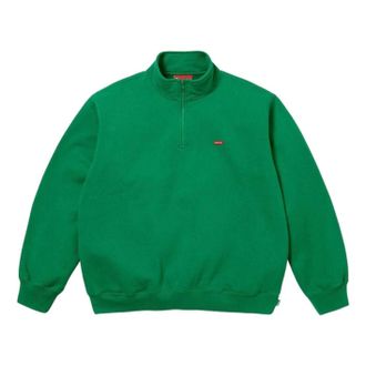 SUPREME SS26 Small Box Half Zip Pullover Green SUP-SS26-200-GRN
