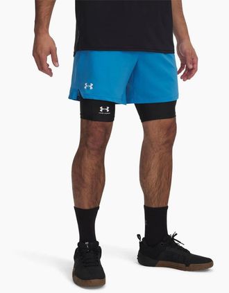 Under Armour Mens Vanish Fitness Shorts with Bold Logo - Blue - Size: 33/32/32