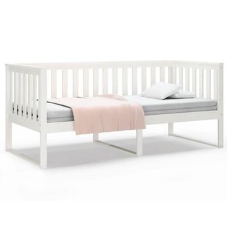 Berkfield Home Day Bed White 100x200 cm Solid Wood Pine