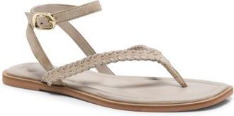 Free People Waverly Whipstitch Ankle Strap Sandal in Sunstone Sand Suedeo at Nordstrom, Size 9.5