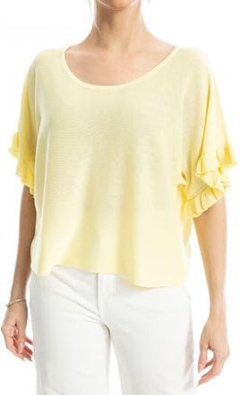 Max Studio Flutter Sleeve Sweater in Yellow-Yellow at Nordstrom Rack, Size X-Large
