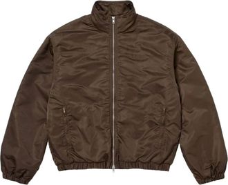 SUPREME FW26 Stand Collar Lined Nylon Jacket Brown SUP-FW26-063-BRN