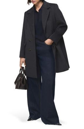 Mango Double Breasted Coat in Grey at Nordstrom Rack, Size Xx-Small