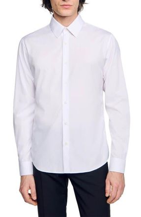 Sandro Long-sleeved shirt in White at Nordstrom, Size X-Large