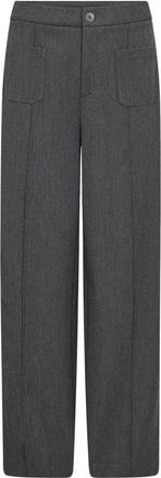 Mos Mosh Wijde broek - Dames - Wijde Broeken - Grijs - 2XS - Broeken