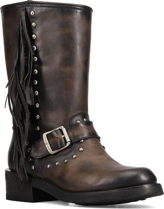 Frye Viv Fringe Trim Boot in Black at Nordstrom Rack, Size 6.5