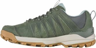 Oboz Footwear Womens Sypes Low Leather B-Dry Hiking Shoe In Green
