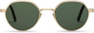 L.G.R Meknes 6465 Mens Sunglasses Gold Size 51