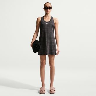Nike Womens Swim Cover-Up Dress in Black | NESSG389-001
