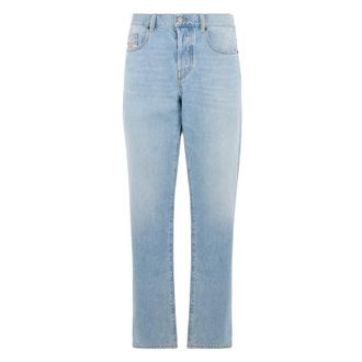 Diesel Straight Jeans, male, Blue, Size: W32 Light Denim Jeans Casual