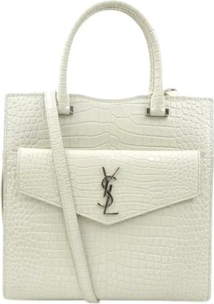 Saint Laurent Pre-owned Handbags, female, Beige, Size: ONE SIZE Pre-owned Vintage Shoulder Bag
