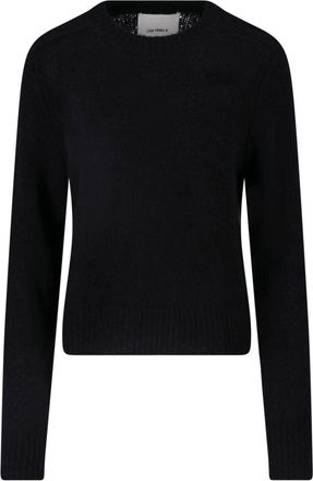 Lisa Yang Classic Crew Neck Ribbed Trim Knit Sweater