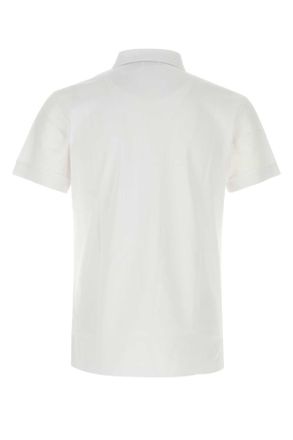 Burberry Mens White Piquet Polo Shirt A1464 Exterior: Cotton