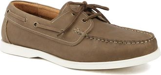Jones Bootmaker Mens Partington Leather Lace Up Boat Shoes - Tan - Size UK 10