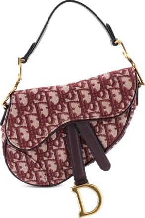 Dior Saddle Handbag Oblique Canvas Mini shoulder bag - Rosso