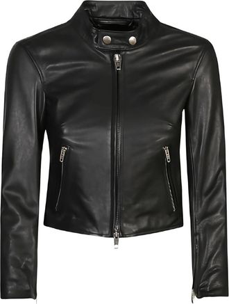 Balenciaga Racer Zipped Leather Jacket