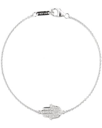 Nephora 14K 0.17 Ct. Tw. Diamond Hamsa Bracelet