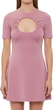 Marine Serre Pink Crew Neck Mini Dress