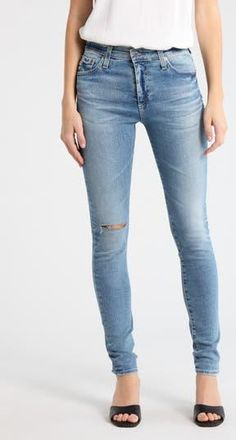 AG - Adriano Goldschmied The Farrah Mid Rise Skinny Jeans in 23 Years Showbiz at Nordstrom Rack, Size 24
