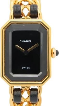 Chanel Pre-owned Vintage Polshorloge - Dames - Vintage Horloges - Zwart - ONE Size - Leer - Vintage