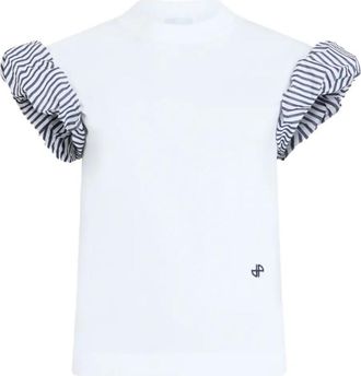 Patou White Faille-sleeves T-shirt