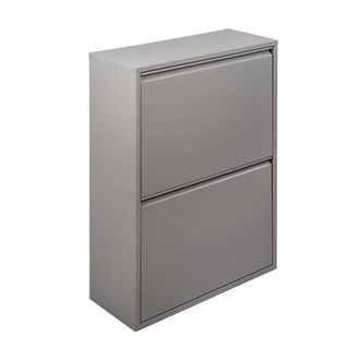 Dmora Dmora - Contenedor De Basura Achros, Cubo De La Basura, Papelera Para Recogida Selectiva De Residuos, Gabinete De Basura, 60x25 H93 Cm, Gris