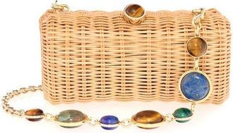 Judith Leiber Poppy Wicker Basket Clutch in Champagne Natural at Nordstrom