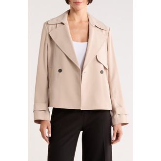 Theory Cropped Trench Coat in Light Taupe at Nordstrom Rack, Size Medium