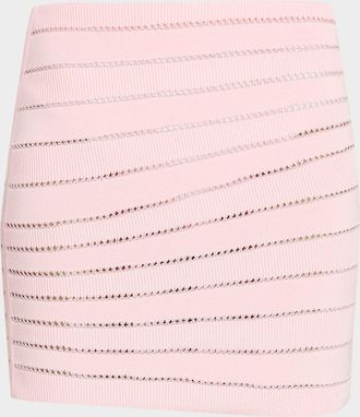 Balmain Flechange Knit Mini Skirt