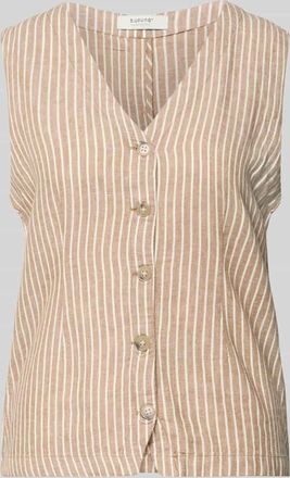 b.young B.Young Weste aus Leinen-Viskose-Mix Modell FALAKKA in Hellbraun, Gr&ouml;&szlig;e 34