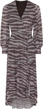Bruuns Bazaar Phlox BBNora Jurk - Dames - Wikkelkleedje - Bruin - XL - Leer - Kleedjes