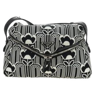 Prada Pre-owned Vintage Schoudertas - Dames - Pre-owned - Zwart - Maat: ONE Size Wol