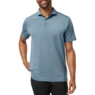 Travis Mathew The Heater Solid Short Sleeve Performance Polo in Blue Horizon at Nordstrom, Size Xx-Large