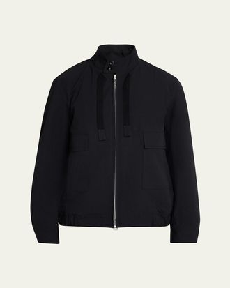 sacai Mens Nylon Flap-Pocket Jacket